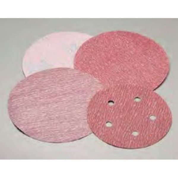 Carborundum 3 In. Carbo Premier Red Dri-Lube Grip-On Paper H&L Disc P320 Grit, 50PK 5539570021 - main